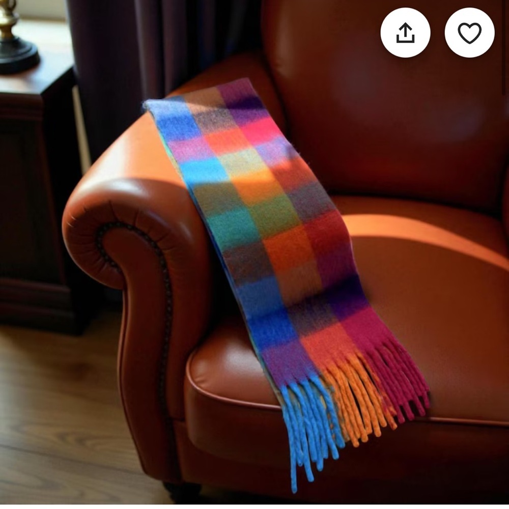 Brand New Multicolored Mohair Women’s Scarf – 82.7x15.7 in